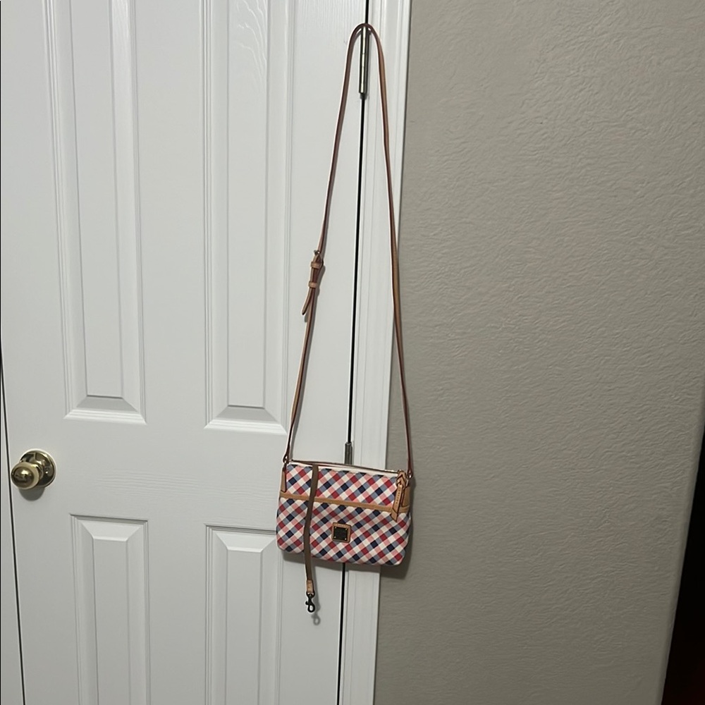 Stylish Checkered Crossbody Bag Dooney and Bourke!